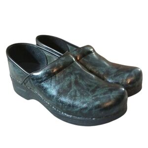 Dansko Blue/Green Marbled Tie Dye Patterned Professional Clogs Women's size 9